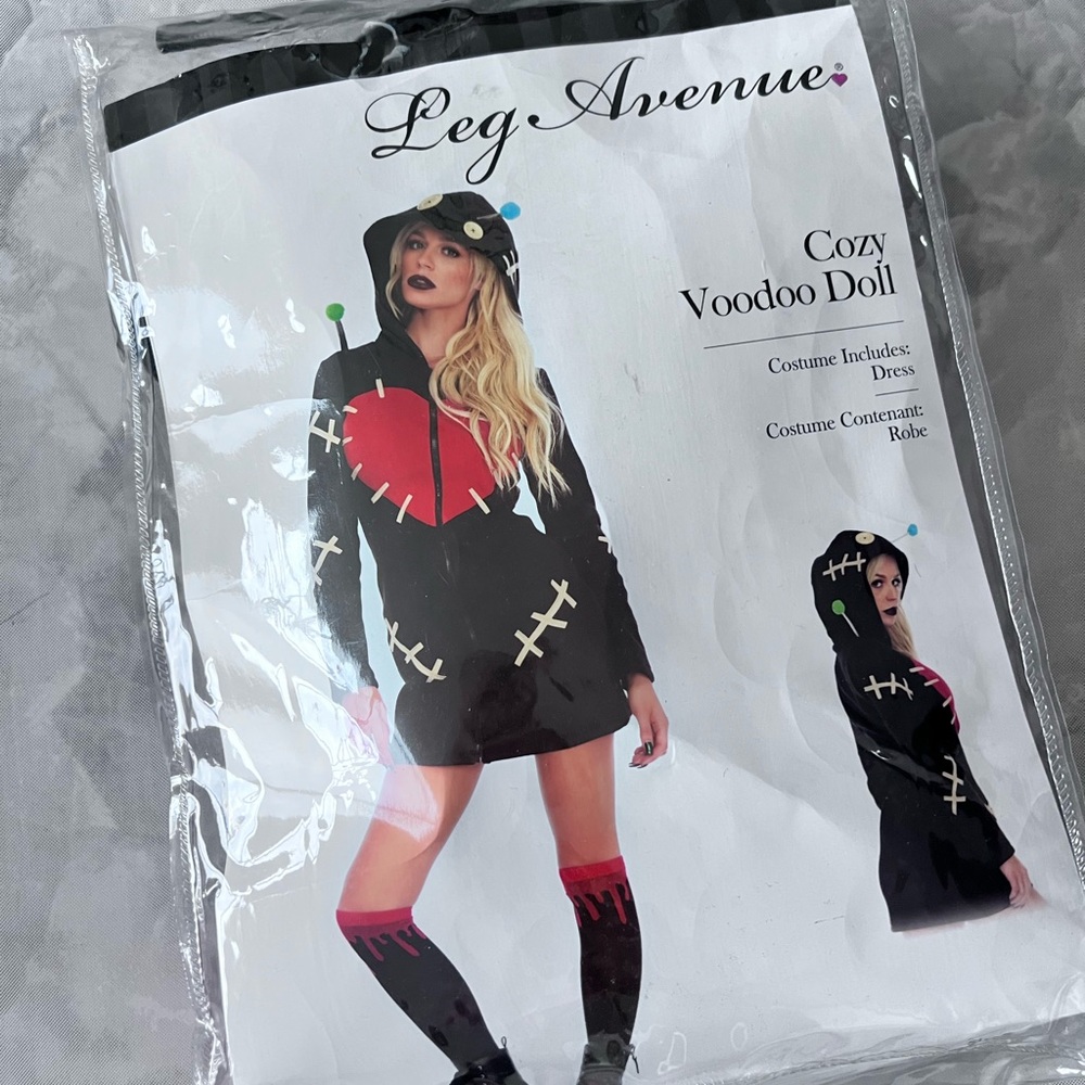 Leg Avenue Voodoo Doll Women’s Costume - Black and Red
